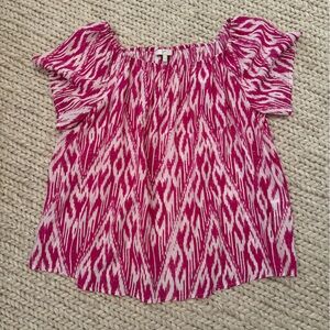 Joie Amesti B Off the shoulder Ikat Silk Top